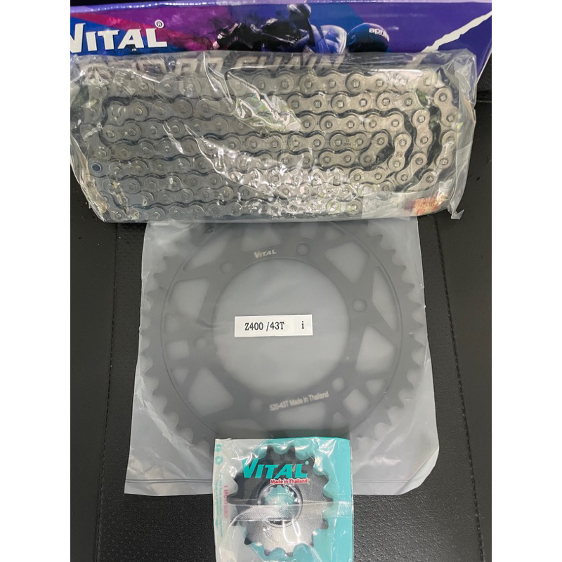 Kawasaki Z300 Nhông Đĩa và Sên Phốt Cao Su 520 O-Ring VITAL Dùng Cho Xe Kawasaki Z300
