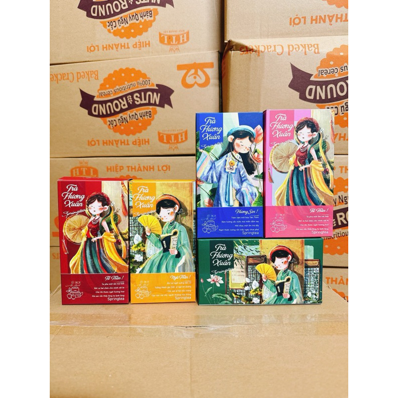 Vỏ Hộp Trà Lài Làm Gói Quà Tết- Date mới