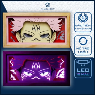   SUKUNA  Hộp Đèn Anime 3D Led 16 Màu Độc Lạ Hộp Tranh Đèn Led 3D Trang Trí Bàn Học Góc Làm Việc 