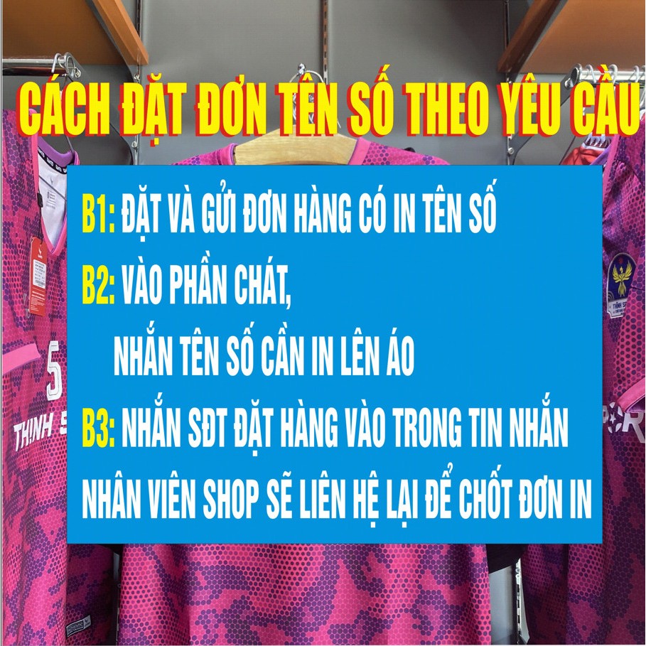 Quần áo bóng đá vải thun lạnh mẫu Cheo Sea xanh in tên số theo yêu cầu