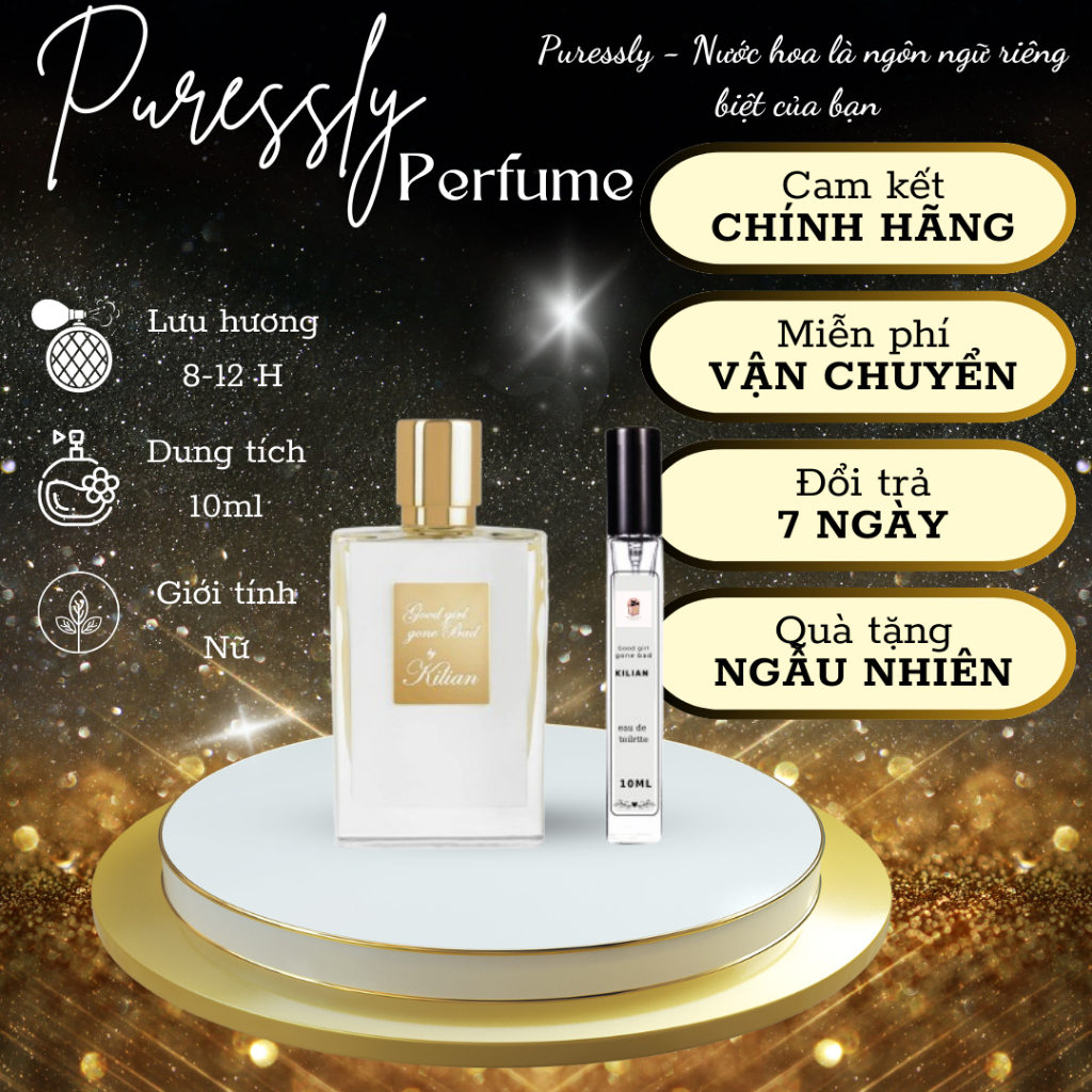 Nước Hoa Nữ Rắn Trắng Kilian Good Girl Gone Bad Chiết 10ml - Mùi Hương Quyền Lực Sang Trọng, Chính Hãng - Rắn Trắng