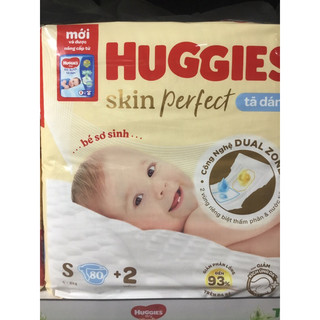 Sỉ- tã dán huggies s80 skin perfect - tặng thêm 2 miếng - cho bé từ 4-8kg - hsd mới