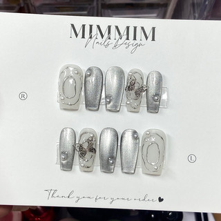 Nailbox thiết kế tông đen mắt mèo lấp lánh