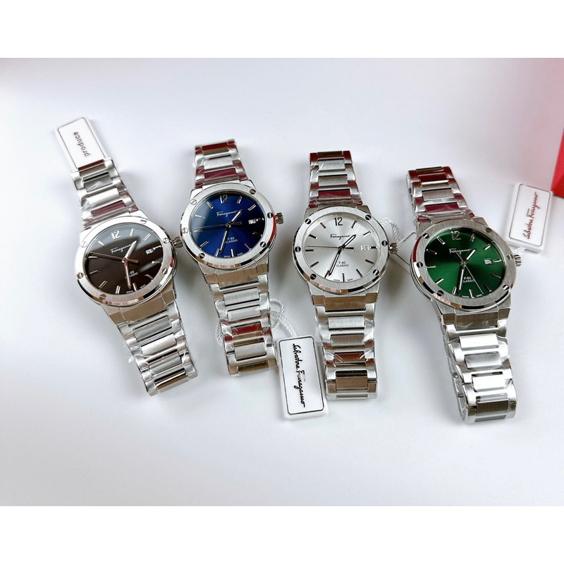 Đồng Hồ Nam Salvatore Ferragamo F-80 SFDT01320 Máy Thuỵ Quartz  Kính Sapphiare Mặt Tròn Dây Thép Không Gỉ