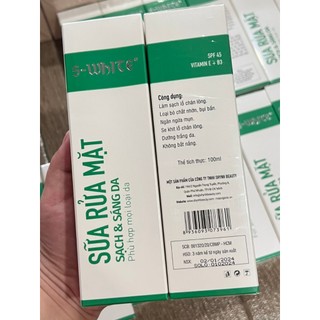 Sữa rửa mặt nha đam swhite Mới ( HSD 1-2027)