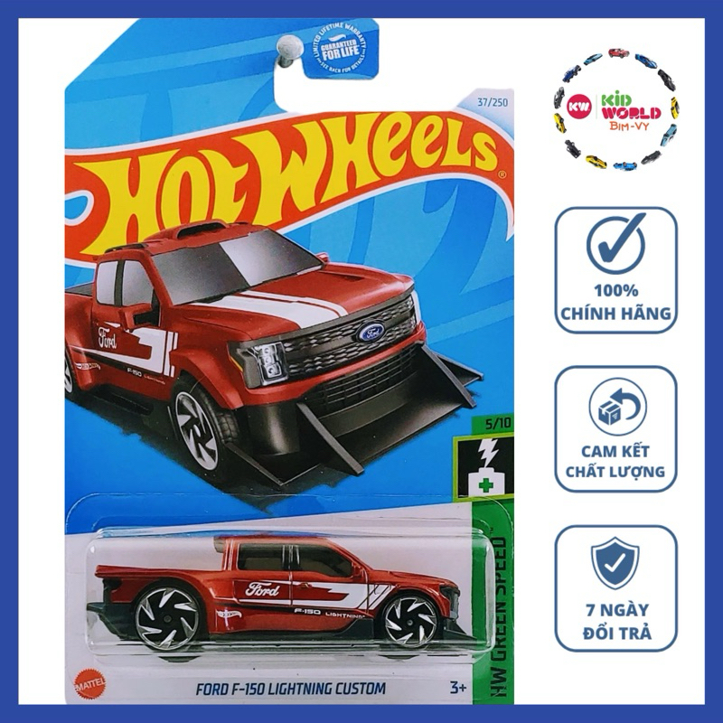 Xe mô hình Hot Wheels basic Bán tải Ford F-150 Lightning Custom HTB82.