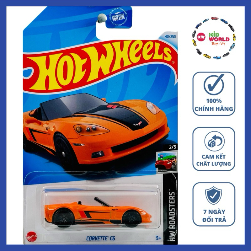 Xe mô hình Hot Wheels basic Corvette C6 HTC14.