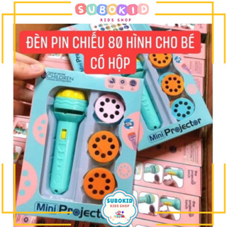 Đèn pin chiếu 80 hình ảnh cho bé thoả thích khám phá hoa quả, động vật, côn trùng, phương tiện, siêu nhân...