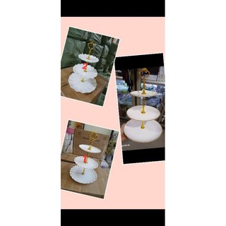 Đĩa 3tầng đựng bánh kẹo hoa quả