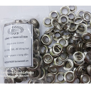 Khoen ore 12mm Khuy mắt cáo đóng bạt, bấm bạt, bấm túi giấy Bằng sắt Túi 100 cái + 100 long đền