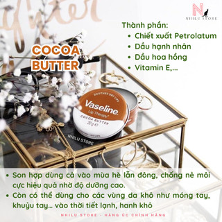 (Hàng Mỹ ) Son Dưỡng Môi Vaseline Therapy