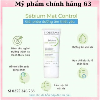 Kem dưỡng kiềm dầu bioderma mat control