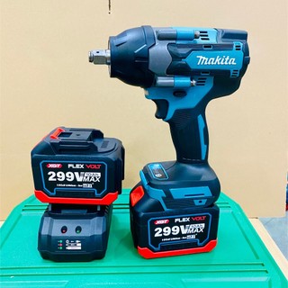 🌹freeship🌹máy siết bulong dùng pin không chổi than 299v makita 2100nm pin khủng 15 cell
