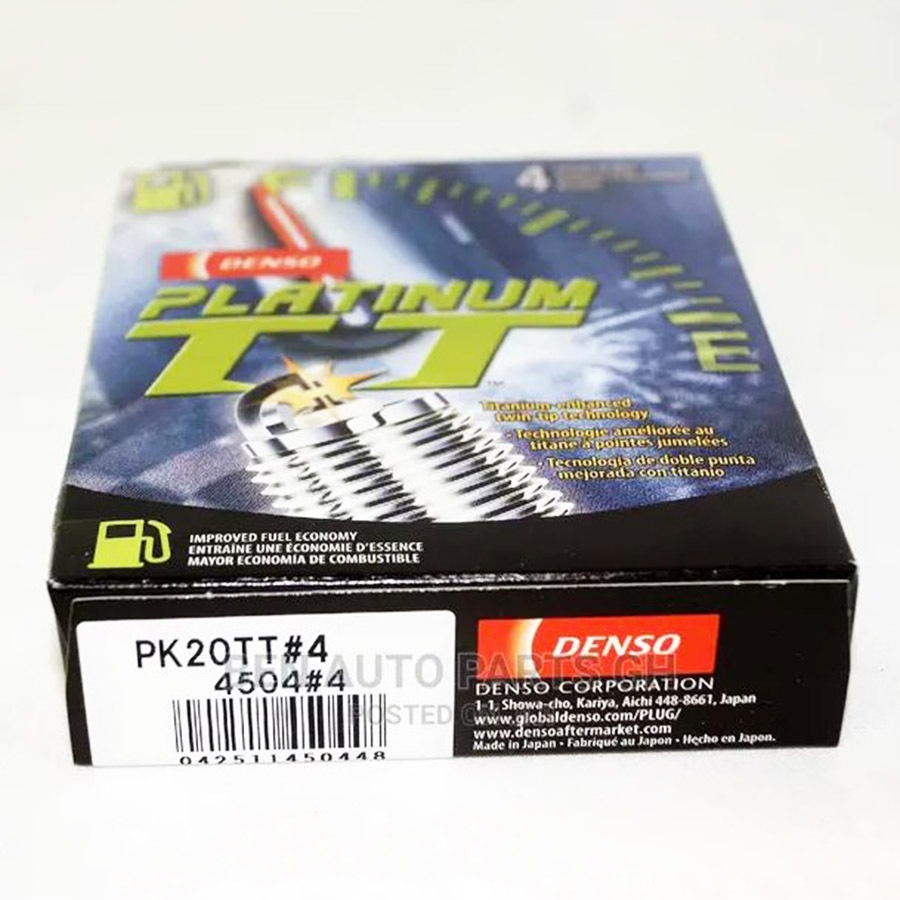 Bộ 4 bugi xe Honda CR-V 2007 - 2012 hàng Denso 2 đầu kim bạch kim mã PK20TT