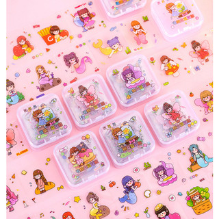 Hộp 12 tờ sticker hình cô gái đáng yêu cho bé