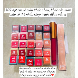 [ CHÍNH HÃNG ,NHẮN SHOP CHỌN MÀU] SON KEM LÌ BBIA HÀN QUỐC