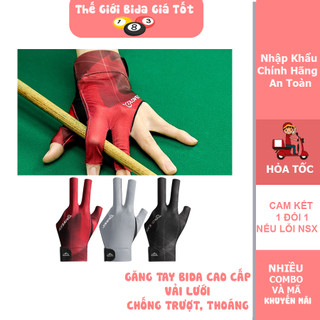 Găng tay 3 ngón | bao tay bida vải lưới cao cấp nhập khẩu đài loan | thoáng mát, có đệm chống trượt, mịn, ôm tay