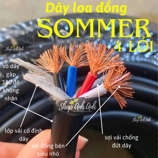 Dây loa 4 lỏi đồng Sommer 4 x 2.5 mm và 4 x 1.5 mm