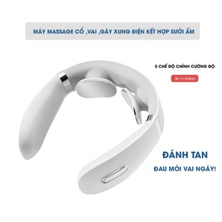 Máy massage cổ vai gáy xung điện kết hợp sưởi ấm, máy massage xung điện đánh tan đau mỏi, hỗ trợ massage chuyên sâu