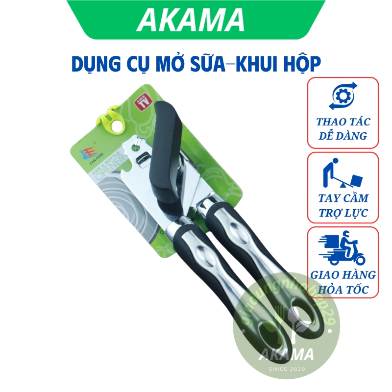 Dụng cụ mở nắp lon, khui hộp, mở bia đa năng, lưỡi dao thép cacbon, tay cầm bọc nhựa chống trượt