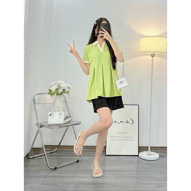 Áo Bầu công sở chất polo thanh lịch đứng dáng A3003