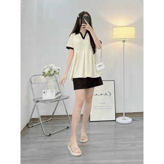 Áo Bầu công sở chất polo thanh lịch đứng dáng A3003