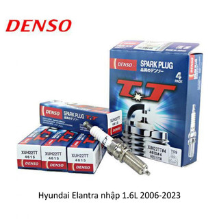 Bộ 4 bugi xe hyundai elantra nhập 1.6l 2006-2023 hàng denso mã xuh22tt – 2 đầu kim