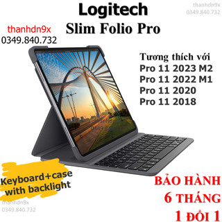 Bàn phím cho ipad Pro 11 Logitech Slim Folio PRO ( for ipad pro 11 Gen 1, 2, 3, 4)