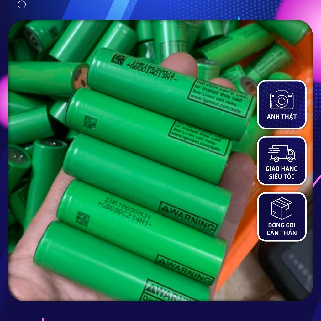 Pin 18650 LG MH1 Xanh dung lượng 3500mAh - 3.7V xả 20A [Tặng thêm cell ]