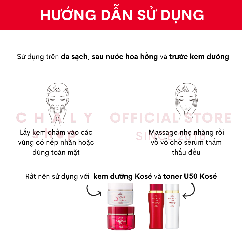 Serum tái tạo da nâng cơ tuổi trung niên Kose Grace One Retinol Concentrate 30g Nhật Bản