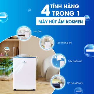 Máy hút ẩm kosmen km-12n plus 3l - kosmen km-20n 20l - kidosu 25l - electriq 20l công suất 900w - bảo hành 24 tháng