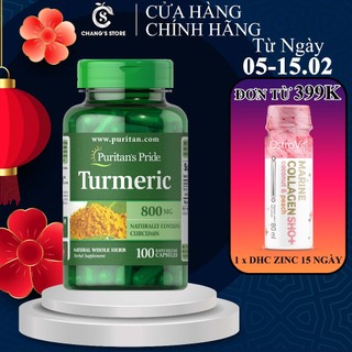 Viên Bột Nghệ Turmeric 800mg Puritan's Pride 100 Viên