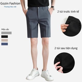 Quần Short Tây Nam GOZIN FASHION Đen Kem Cao Cấp Thời Trang Đẹp -JA03