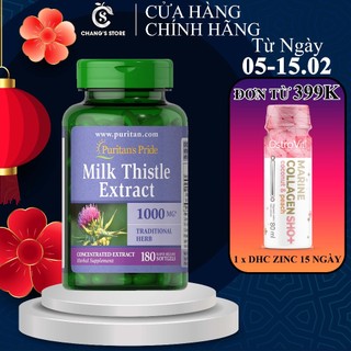 Viên Uống Giải Độc Gan Puritan's Pride Milk Thistle Extract 180 Viên