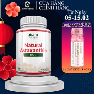 Viên Uống Tăng Sức Đề Kháng Nu U Astaxanthin 12Mg - 180 Viên