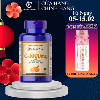 Viên Bổ Sung Vitamin C 500mg - 1000mg Puritan's Pride 100 viên