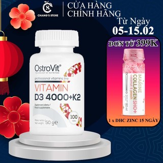 Viên Uống Ostrovit Vitamin D3 4000 + K2 110 Viên