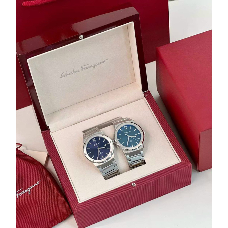 Đồng Hồ Nam Salvatore Ferragamo F-80 SFDT01320 Máy Thuỵ Quartz  Kính Sapphiare Mặt Tròn Dây Thép Không Gỉ