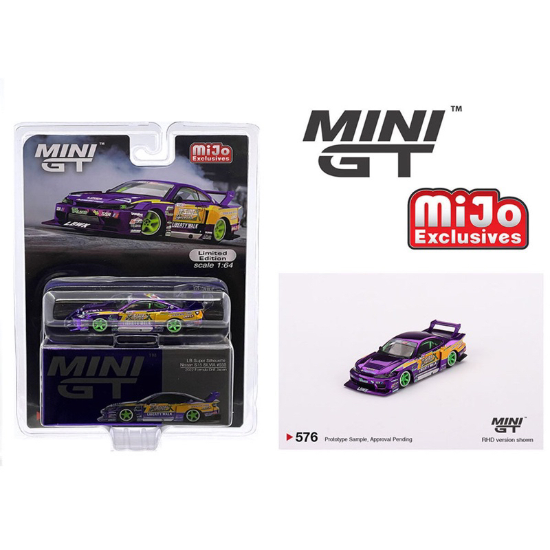 Mini GT 1:64 Nissan S15 SILVIA LB-Super Silhouette #555 Formula Drift Japan