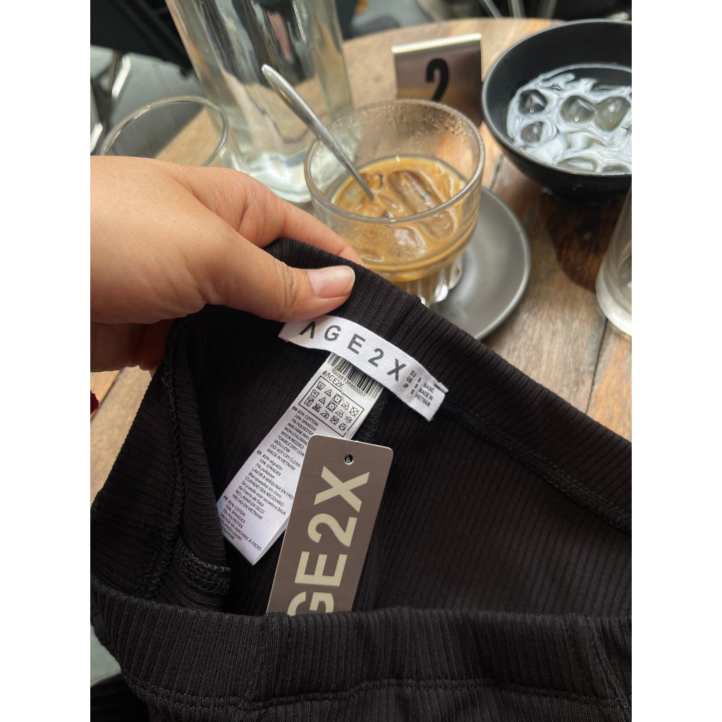 ⚠️ QUÁ HOT⚠️chính hãng AGE2X quần Legging-Biker, legging đùi chất Borib co giãn có 2 túi thật tiện dụng