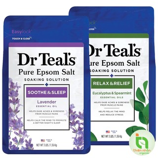 Muối tắm Epsom salt tẩy tế bào chết Dr Teal's 1.36kg soaking solution
