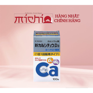 Viên uống bổ sung canxi, d3, magie nhật bản 100 viên