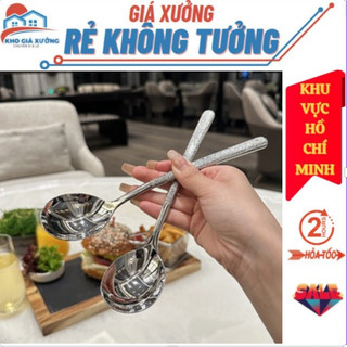  Muỗng inox ăn cơm, súp, cán dài đầu tròn màu bạc.Thìa inox sáng bóng không gỉ sang trọng, decor bàn ăn