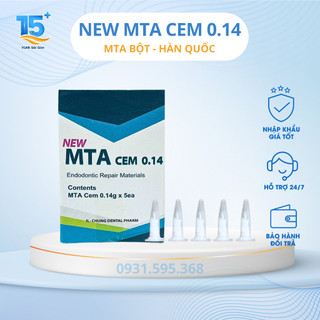 [TẶNG NƯỚC TRỘN] Chất hàn tủy dạng bột New MTA Cem S 0.14g x 5 - công nghệ sinh học Hàn Quốc - hàng chính hãng