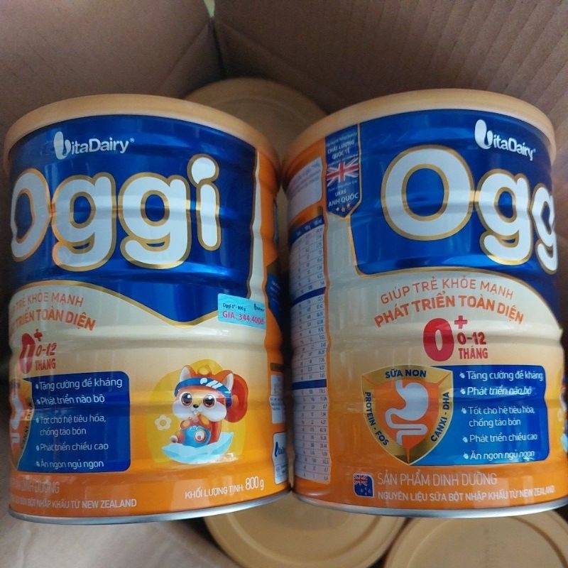 (Date 27/11/2025) Sữa bột Oggi 0+ mẫu mới lon 800g dành cho trẻ (Quét mã Tích điểm app đầy đủ)