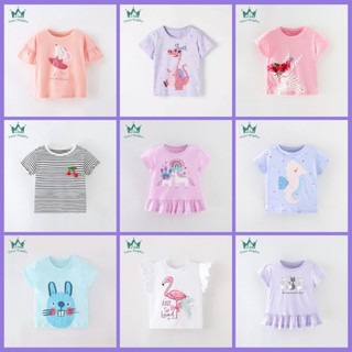 Áo phông bé gái Little Maven áo phông cho bé gái mùa hè chất cotton ABT05