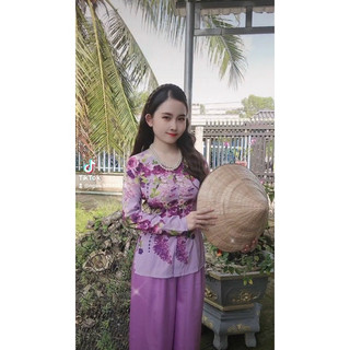 SÉT BÀ BA LAP THỂ LỤA PHÁP IN 4D MĂC TET XIU XINH