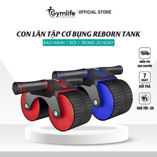 Con lăn tập bụng trợ lực Gymlife cao cấp có lò xo đàn hồi hỗ trợ tập bụng, giảm mỡ bụng hiệu quả tại nhà