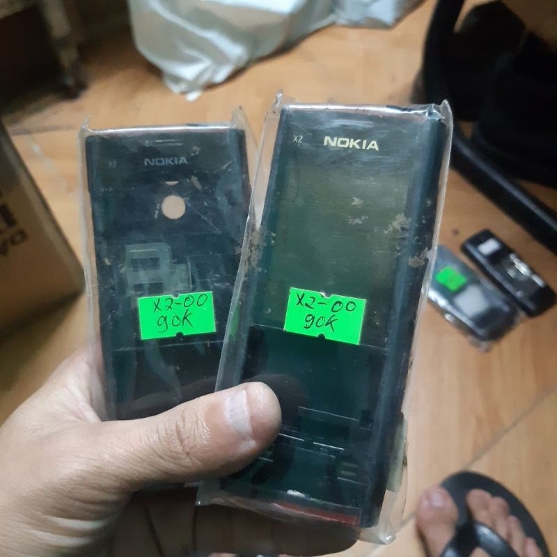 bộ vỏ xương nokia X2-00 không kèm bàn phím chính hãng màu đen