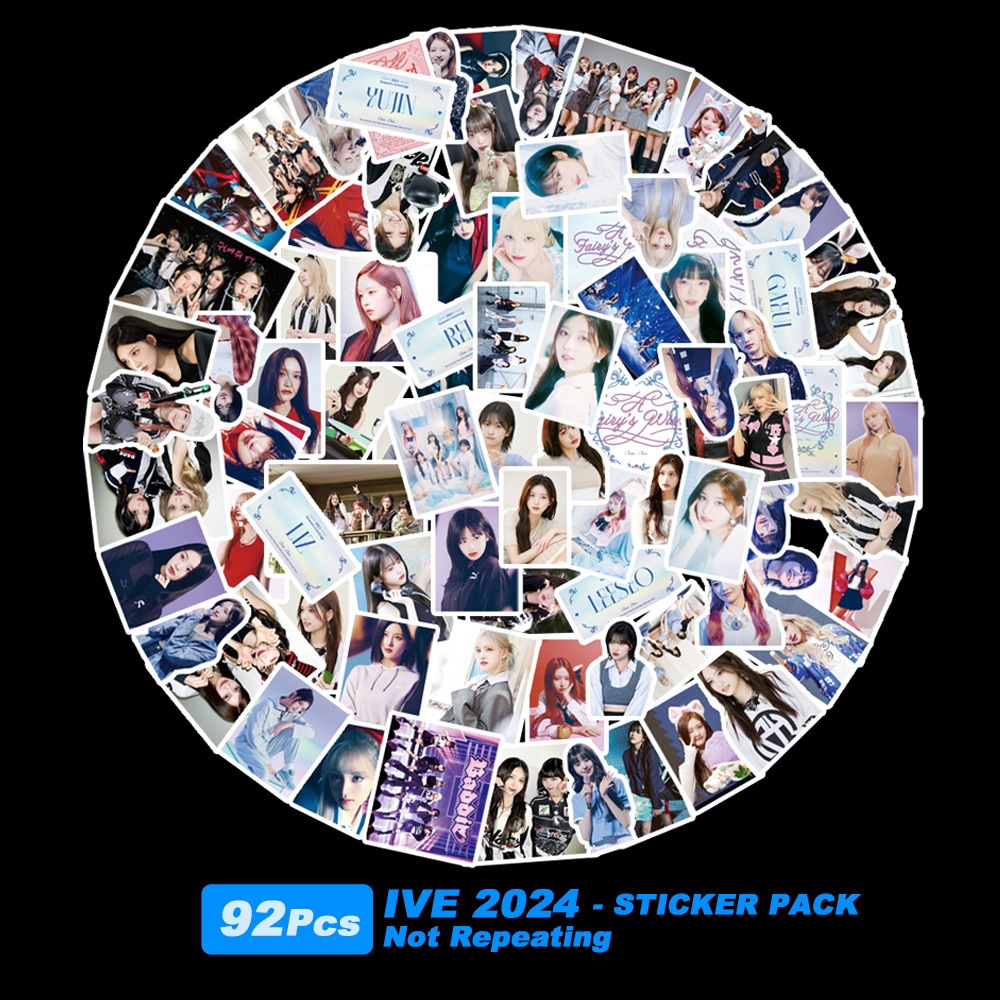 Set 92 hình dán trang trí IVE 2024 (giao ngẫu nhiên)